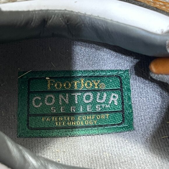 Footjoy Contour Golf Shoes Series White Brown Leather 54024 Mens 7M - Picture 9 of 10